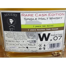 August 17th Rare Cask Edition Bourbon